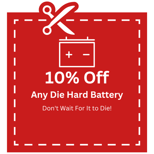 10% off any Die Hard Car Battery